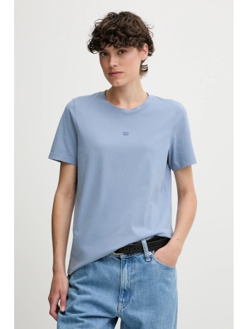 βαμβακερό μπλουζάκι tommy hilfiger χρώμα μπλε, ww0ww45626