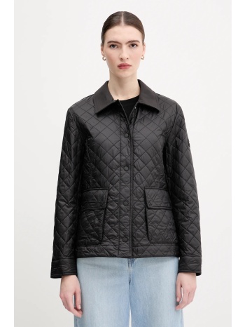 μπουφάν tommy hilfiger χρώμα μαύρο, ww0ww45641 γιακάς