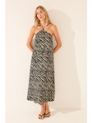 φόρεμα women`secret χρώμα: μαύρο, 5549953 100% βισκόζη