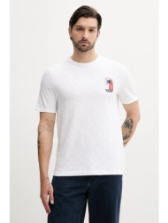 βαμβακερό μπλουζάκι tommy hilfiger ανδρικό, χρώμα: άσπρο, mw0mw39354 100% βαμβάκι