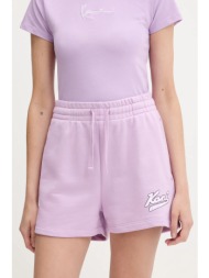 σορτς karl kani χρώμα: μοβ, pd00005434 65% βαμβάκι, 35% πολυεστέρας