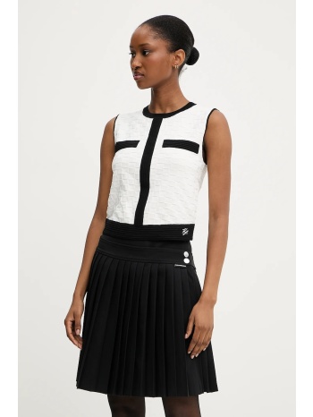 γιλέκο karl lagerfeld χρώμα άσπρο, a3w18020 57% νάιλον