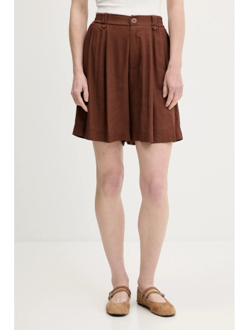 σορτς με λινό answear lab χρώμα καφέ 80% βισκόζη, 20% λινό