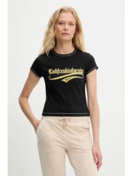 μπλουζάκι juicy couture califreakinfornia baby t-shirt χρώμα: μαύρο, jcnct225460 95% βαμβάκι, 5% ελα