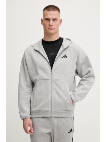 μπλούζα adidas future icons χρώμα γκρι, με κουκούλα