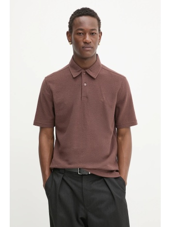 πόλο samsoe samsoe sakvistbro χρώμα καφέ, m10000053 73%