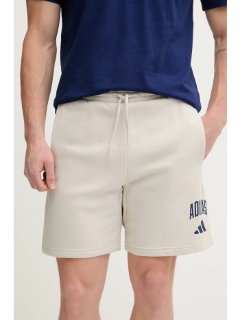 σορτς adidas collegiate χρώμα μπεζ, jm1726 70% βαμβάκι