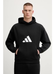 μπλούζα adidas future icons χρώμα: μαύρο, με κουκούλα, ji8769 υλικό 1: 67% πολυεστέρας, 33% βαμβάκι
