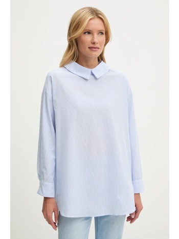 πουκάμισο από λινό answear lab χρώμα μπλε 50% βαμβάκι, 50%