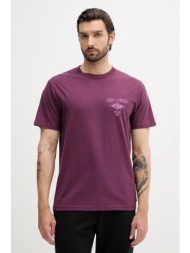 βαμβακερό μπλουζάκι rip curl ανδρικό, χρώμα: μοβ, 0camte 100% βαμβάκι