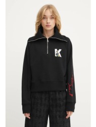 μπλούζα karl lagerfeld kl x disney χρώμα: μαύρο, a3w20063 90% οργανικό βαμβάκι, 10% ανακυκλωμένος πο