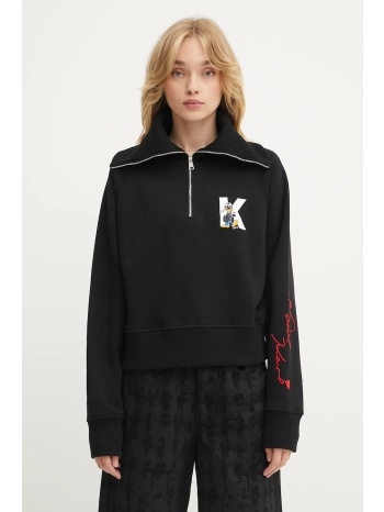 μπλούζα karl lagerfeld kl x disney χρώμα μαύρο, a3w20063