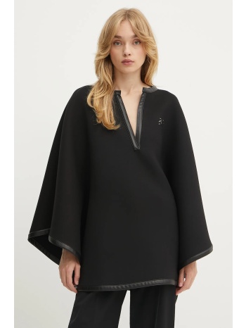πόντσο karl lagerfeld χρώμα μαύρο, a3w20016 κύριο υλικό