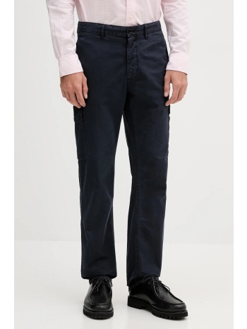 βαμβακερό παντελόνι tommy hilfiger ανδρικό, χρώμα ναυτικό