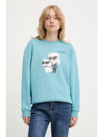 μπλούζα karl lagerfeld χρώμα τιρκουάζ, a3w20057 90%