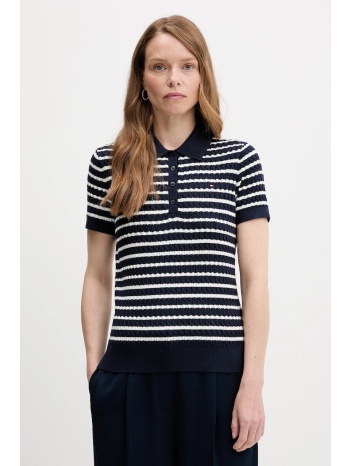 βαμβακερό πουλόβερ tommy hilfiger χρώμα ναυτικό μπλε