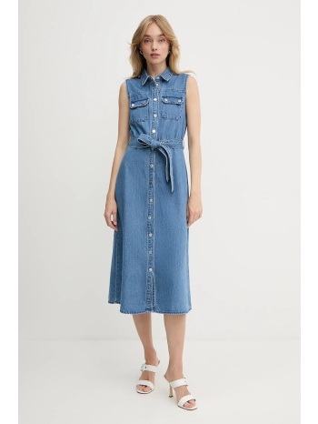 φόρεμα τζιν morgan χρώμα μπλε, rjean 100% βαμβάκι