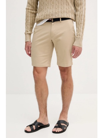 σορτς tommy hilfiger χρώμα μπεζ, mw0mw39706 97% βαμβάκι