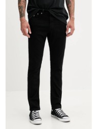 τζιν παντελόνι tommy jeans χρώμα: μαύρο, dm0dm20707 89% βαμβάκι, 8% ελαστομυλίστερ, 3% ελαστάν