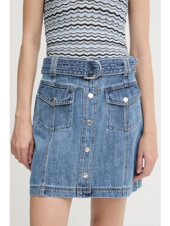 τζιν φούστα morgan χρώμα μπλε, jolam 100% βαμβάκι