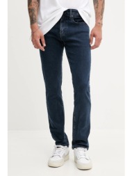 τζιν παντελόνι tommy jeans χρώμα: ναυτικό μπλε, dm0dm21213 99% βαμβάκι, 1% ελαστάν