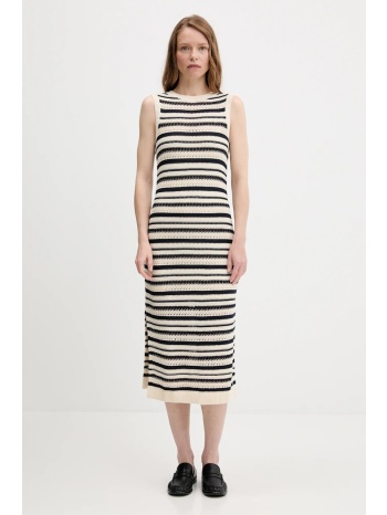 φόρεμα tommy hilfiger χρώμα μπεζ, ww0ww45649 κύριο υλικό