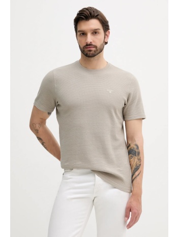 βαμβακερό μπλουζάκι barbour platford ανδρικό, χρώμα μπεζ