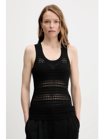 top tommy hilfiger χρώμα μαύρο, ww0ww45647 83% βαμβάκι