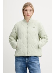 μπουφάν tommy jeans χρώμα: πράσινο, dw0dw20962 υλικό 1: 100% πολυεστέρας
υλικό 2: 100% ανακυκλωμένος