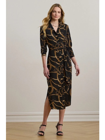 φόρεμα lauren ralph lauren χρώμα μαύρο, 200978812 100%