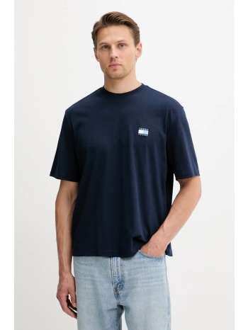 βαμβακερό μπλουζάκι tommy jeans ανδρικό, χρώμα ναυτικό