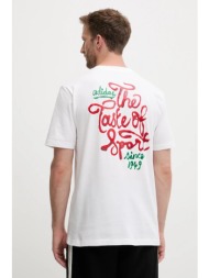 βαμβακερό μπλουζάκι adidas food sauce graphic tee ανδρικό, χρώμα: άσπρο, jm6464 100% βαμβάκι