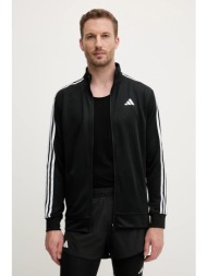 φούτερ προπόνησης adidas performance train essentials χρώμα: μαύρο, jc7724 100% πολυεστέρας