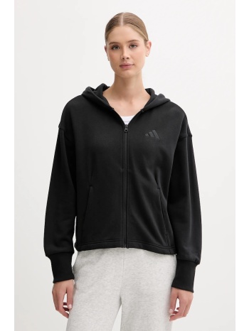 βαμβακερή μπλούζα adidas all szn γυναικεία, χρώμα μαύρο