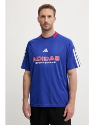 μπλουζάκι adidas tiro χρώμα: μπλε, kb5568 100% πολυεστέρας