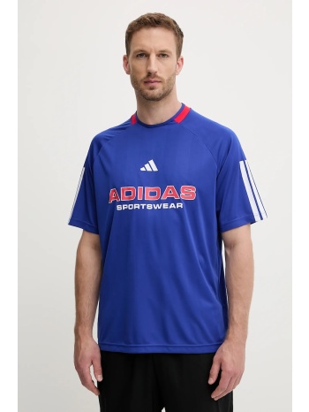 μπλουζάκι adidas tiro χρώμα μπλε, kb5568 100% πολυεστέρας