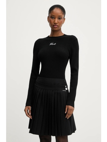 γιλέκο karl lagerfeld χρώμα μαύρο, a3w18025 56% νάιλον