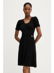 φόρεμα karl lagerfeld χρώμα: μαύρο, a3w13040 53% βισκόζη, 46% πολυαμίδιο, 1% ελαστάν