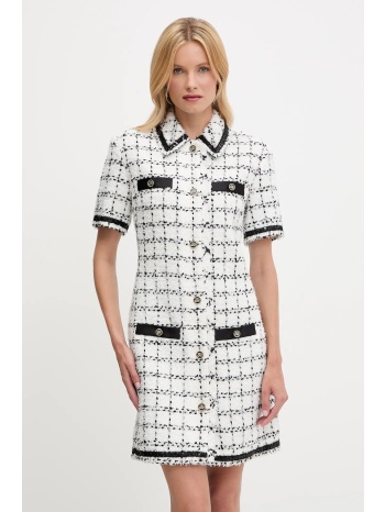 φόρεμα από μείγμα μαλλιού karl lagerfeld χρώμα άσπρο