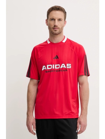 μπλουζάκι adidas tiro χρώμα κόκκινο, kb5569 υλικό 1 100%
