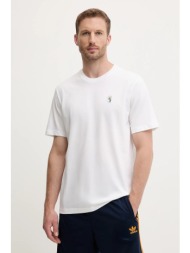 βαμβακερό μπλουζάκι adidas ανδρικό, χρώμα: άσπρο, jz7440 100% βαμβάκι