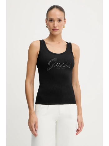 top guess raissa χρώμα μαύρο, w5yp00 kcxj2 92% πολυαμίδιο