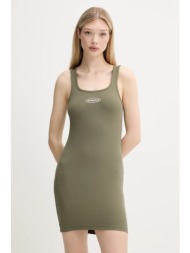 φόρεμα guess jeans χρώμα: πράσινο, w5yk0i ka0h1 98% βαμβάκι, 2% ελαστάν