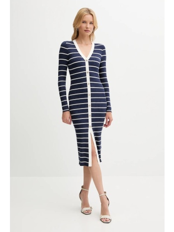 φόρεμα guess andrea χρώμα ναυτικό μπλε, w5yk98 z2yk2 71%