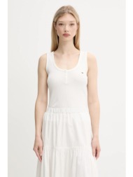 top tommy jeans χρώμα: άσπρο, dw0dw20898 58% βαμβάκι, 39% πολυεστέρας, 3% ελαστάν