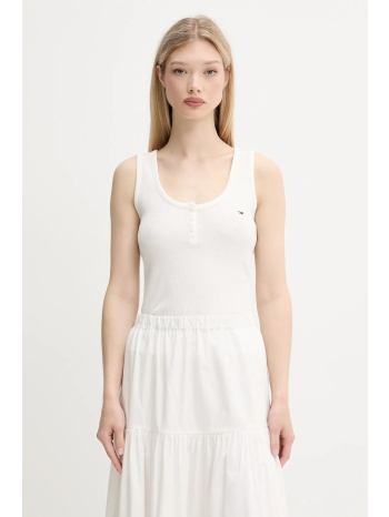 top tommy jeans χρώμα άσπρο, dw0dw20898 58% βαμβάκι, 39%