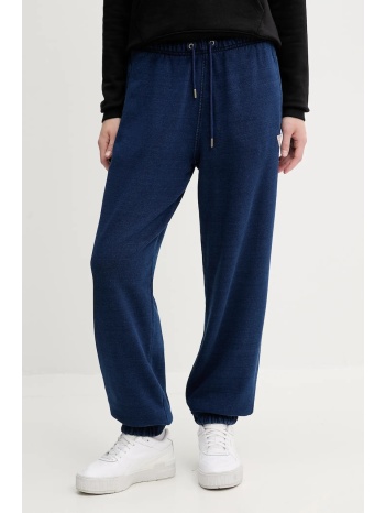 βαμβακερό παντελόνι guess jeans χρώμα ναυτικό μπλε, w5yb65