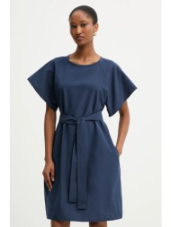 φόρεμα weekend max mara denis χρώμα: ναυτικό μπλε, 2525226041600 57% πολυεστέρας, 43% βαμβάκι