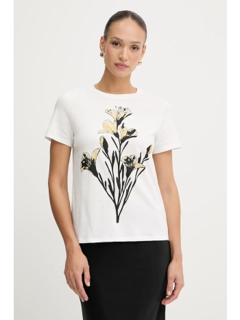 βαμβακερό μπλουζάκι weekend max mara guglia χρώμα άσπρο