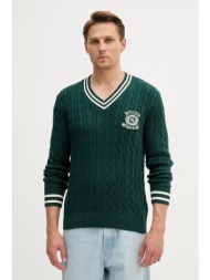πουλόβερ guess hewie χρώμα: πράσινο, m5yr12 z30w1 59% βαμβάκι, 21% πολυαμίδιο, 20% modal